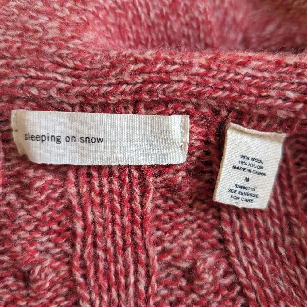 Sleeping on Snow Red Ruffle Cardigan MD Cottagecore Countryside Clown Boho